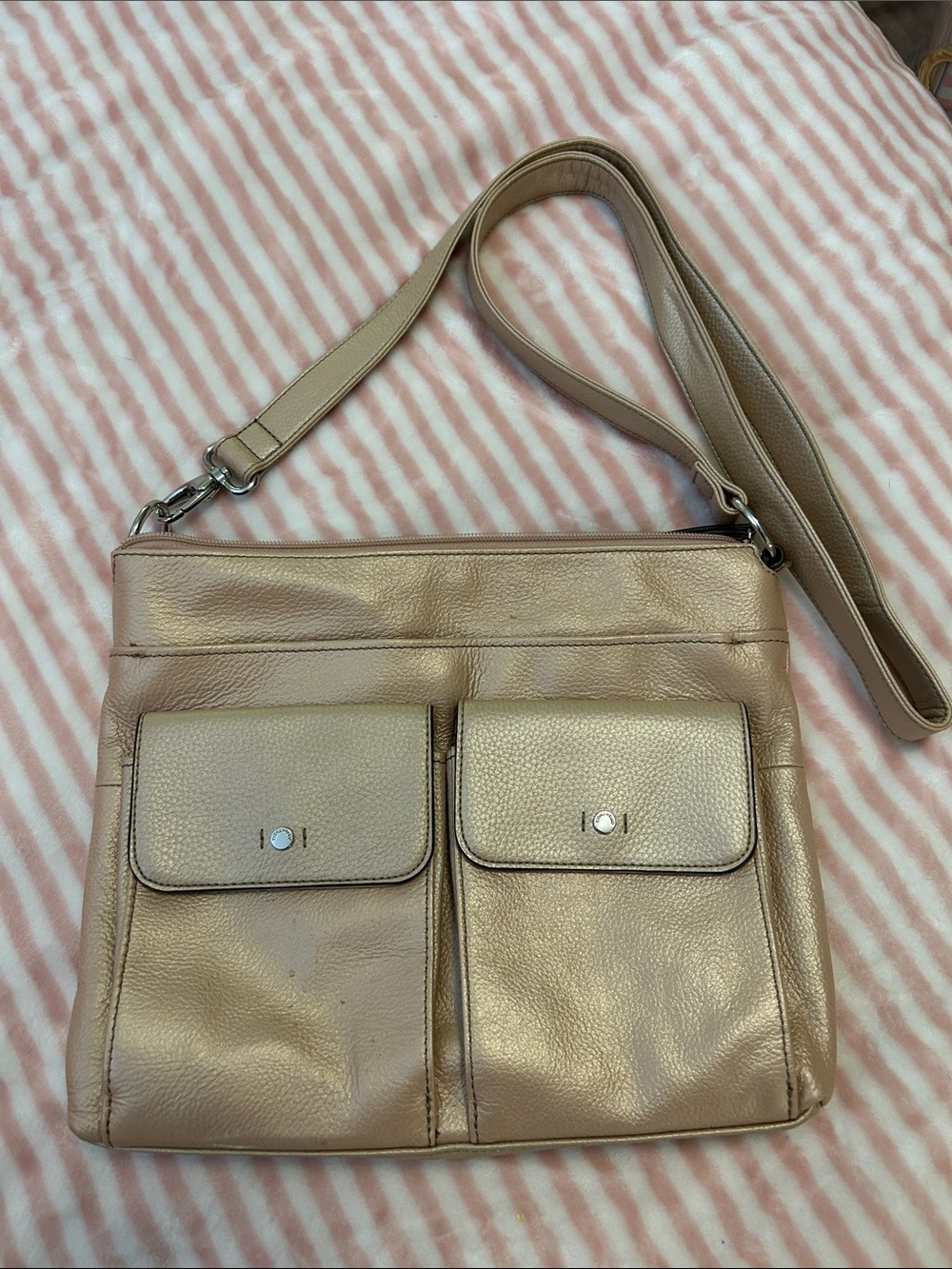 Classic TignanelloNeutral Leather Crossbody Bag - Beige